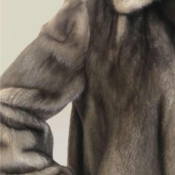 American Legend Genuine Blue Iris Mink Jacket Coat Small - Picture 4 of 12